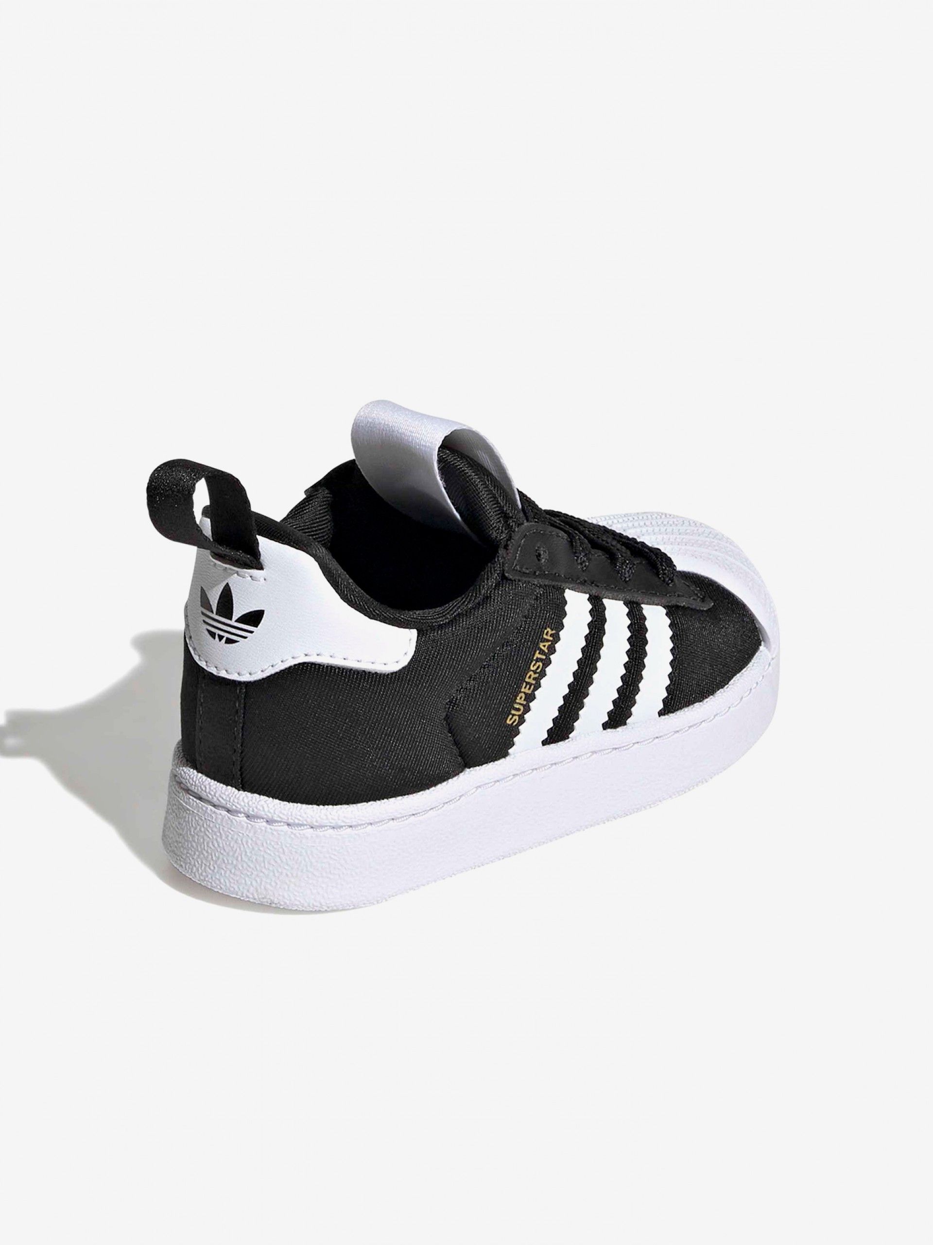 Zapatillas Adidas Superstar Quickon EL I Negras y Blancas