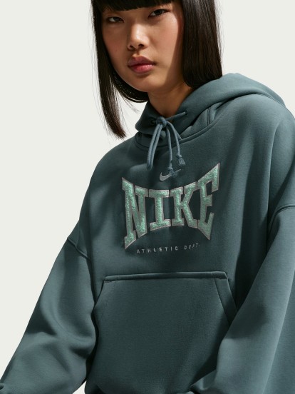 Nike Sportswear Phoenix Fleece Green Hoodie For Women
