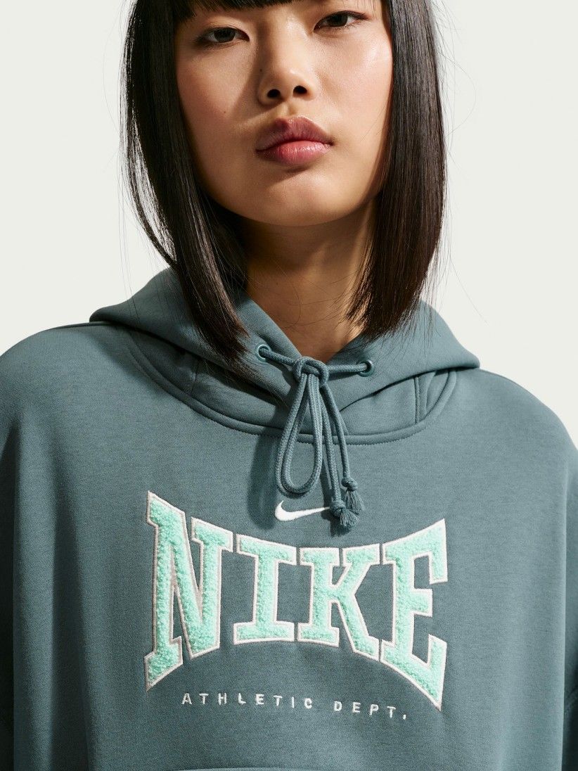 Camisola com Capuz Nike Sportswear Phoenix Fleece Verde Para Mulher