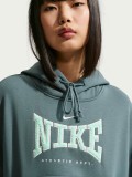 Camisola com Capuz Nike Sportswear Phoenix Fleece Verde Para Mulher