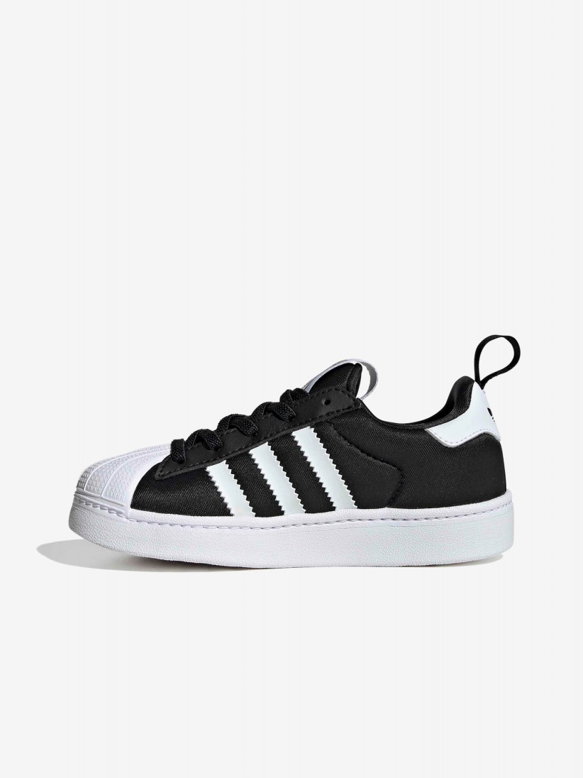 Zapatillas Adidas Superstar Quickon EL C Negras y Blancas