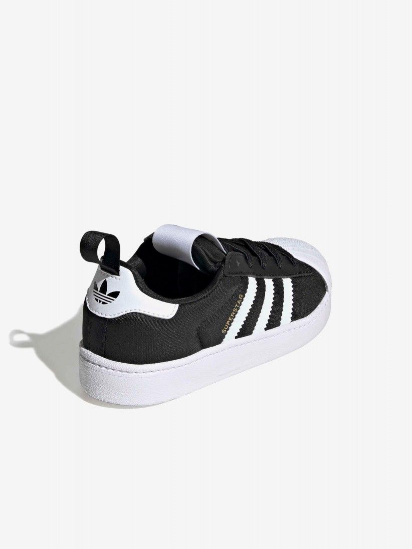 Zapatillas Adidas Superstar Quickon EL C Negras y Blancas
