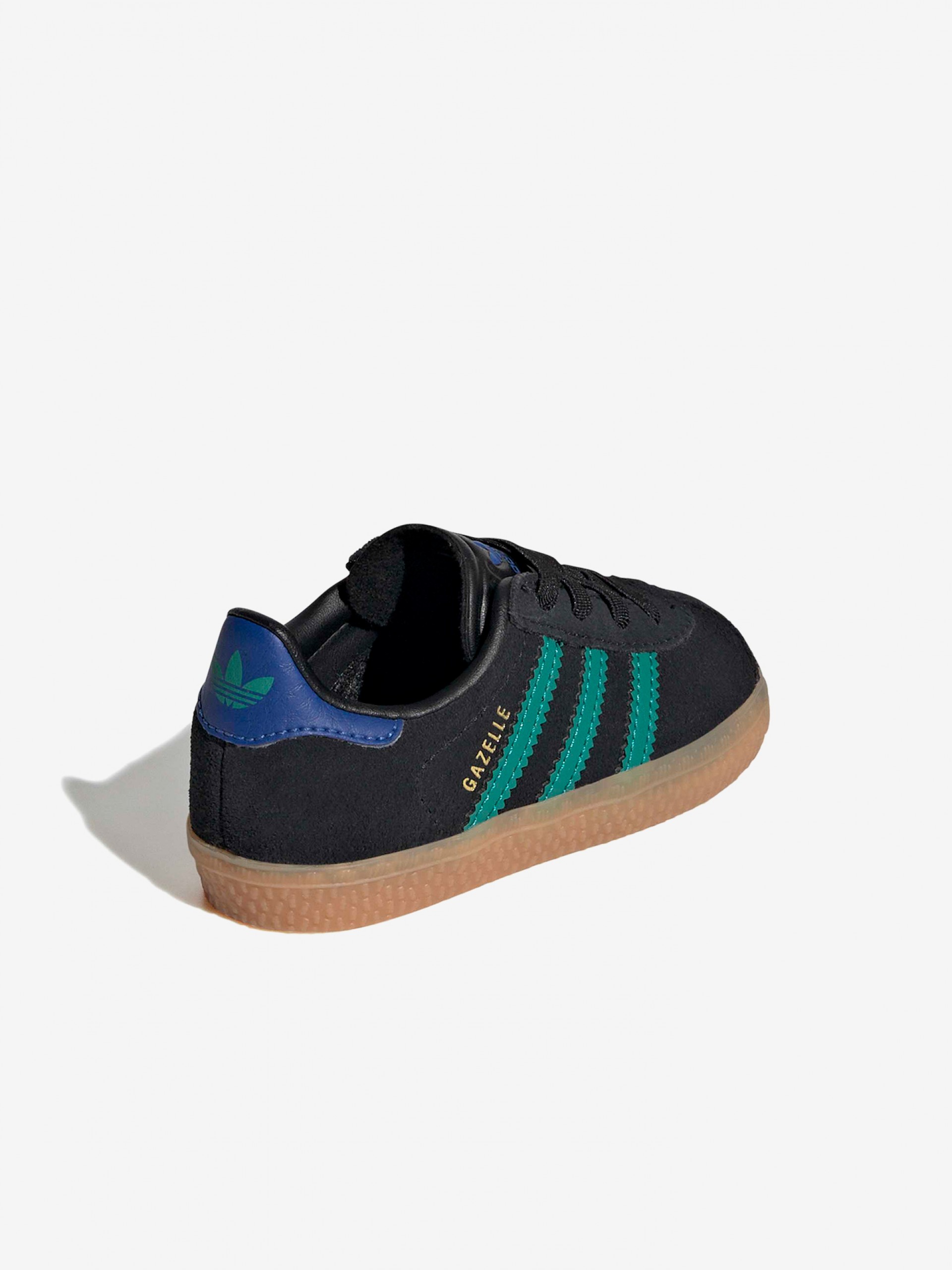 Zapatillas Adidas Gazelle CF EL I Negras, Azules y Verdes De Gamuza