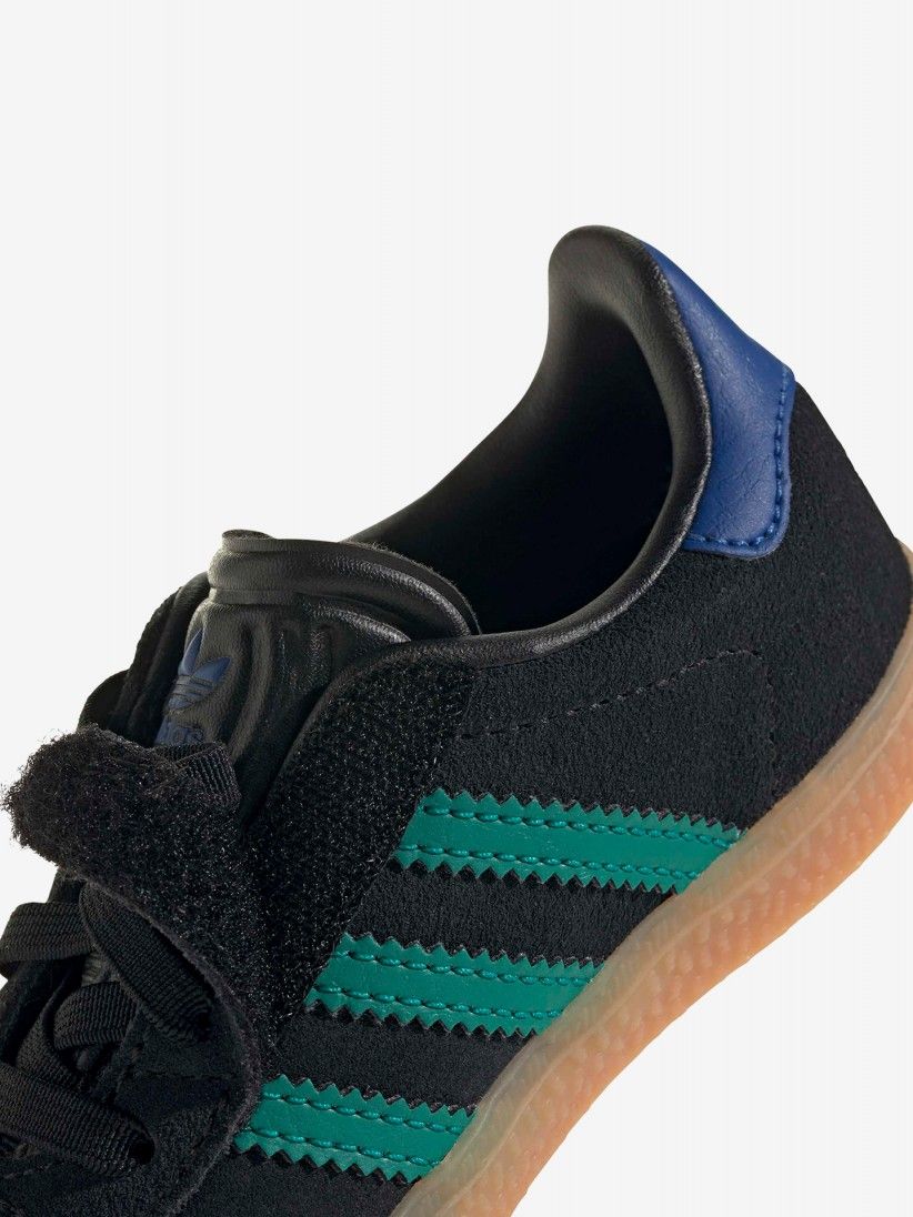Zapatillas Adidas Gazelle CF EL I Negras, Azules y Verdes De Gamuza