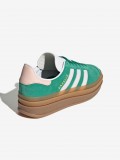 Zapatillas Adidas Gazelle Bold J Verdes y Rosa De Gamuza
