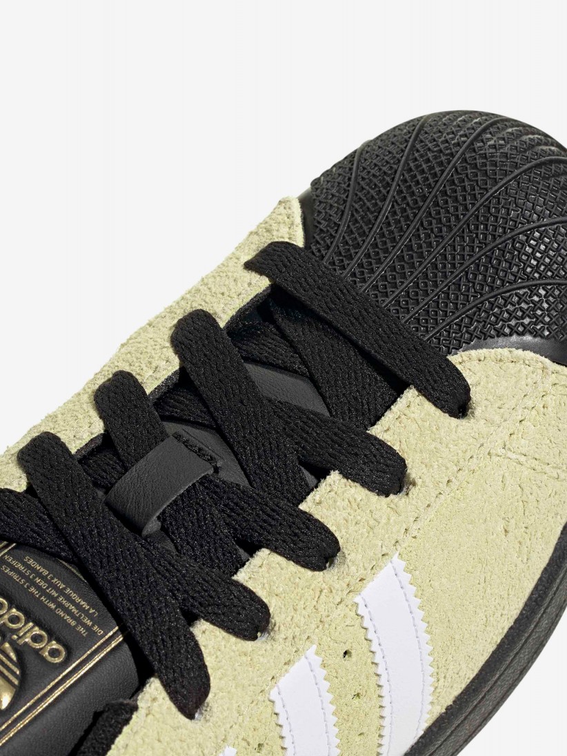 Adidas Superstar II W Yellow and Black Suede Sneakers