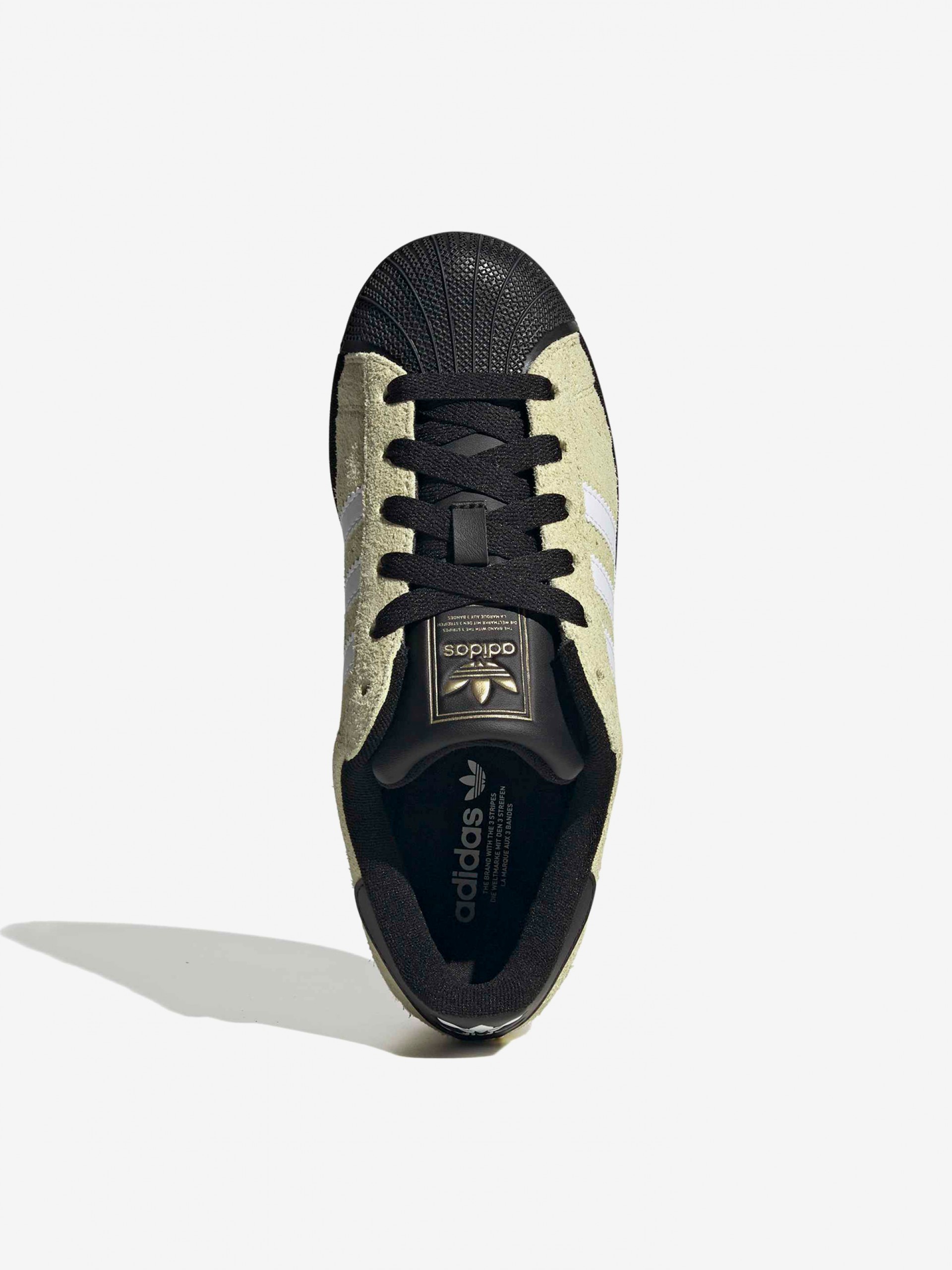 Adidas Superstar II W Yellow and Black Suede Sneakers
