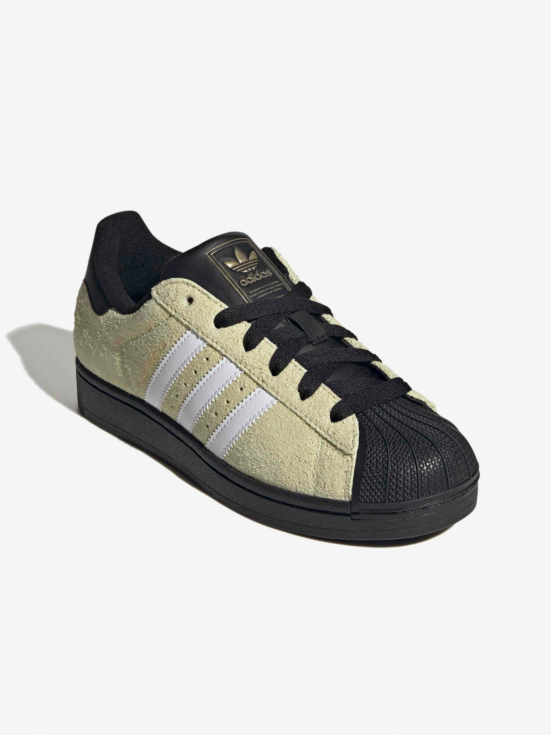 Adidas Superstar II W Yellow and Black Suede Sneakers