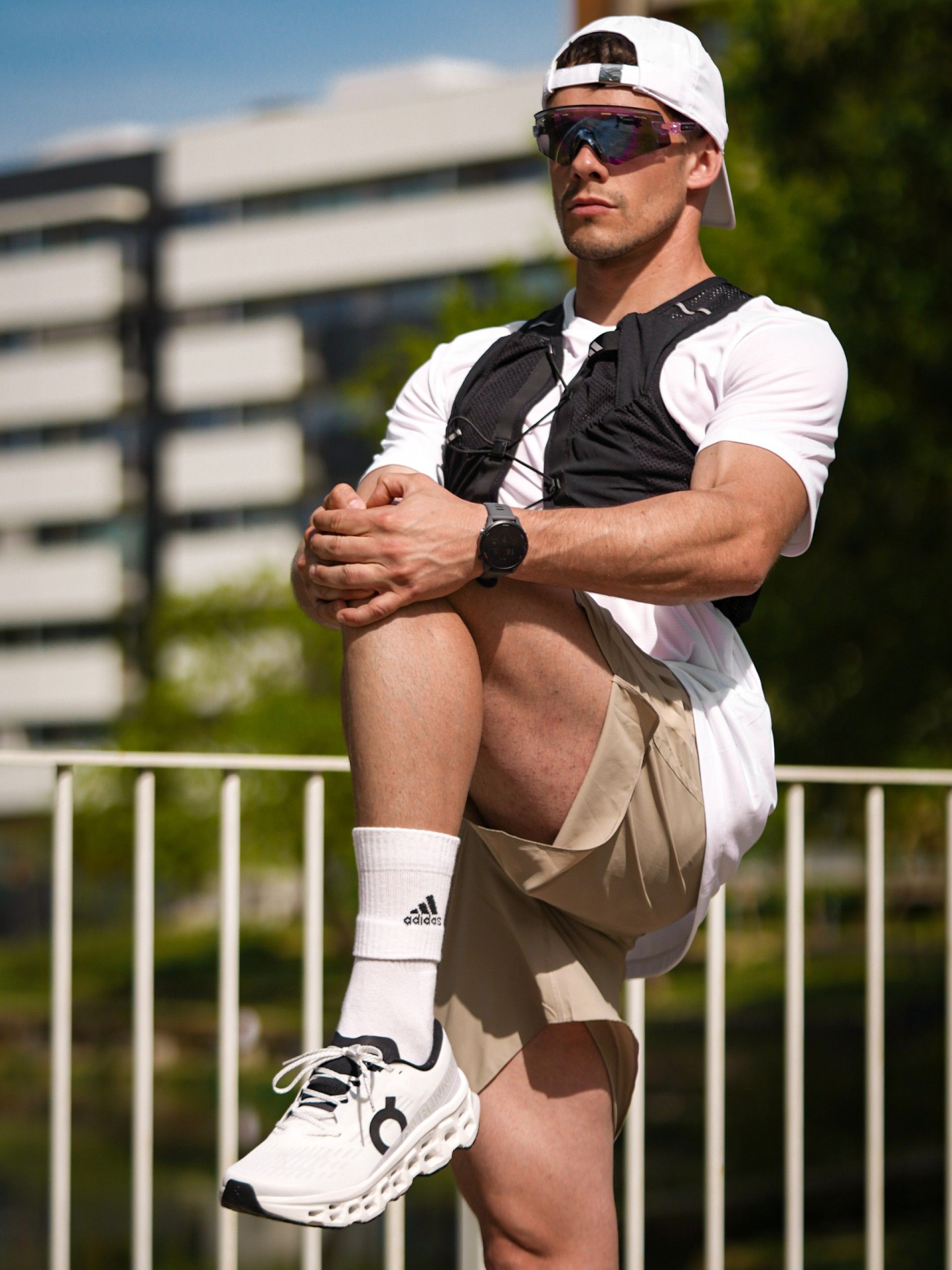 On Running Cloudmonster 3 White, Grey and Black Running Trainers