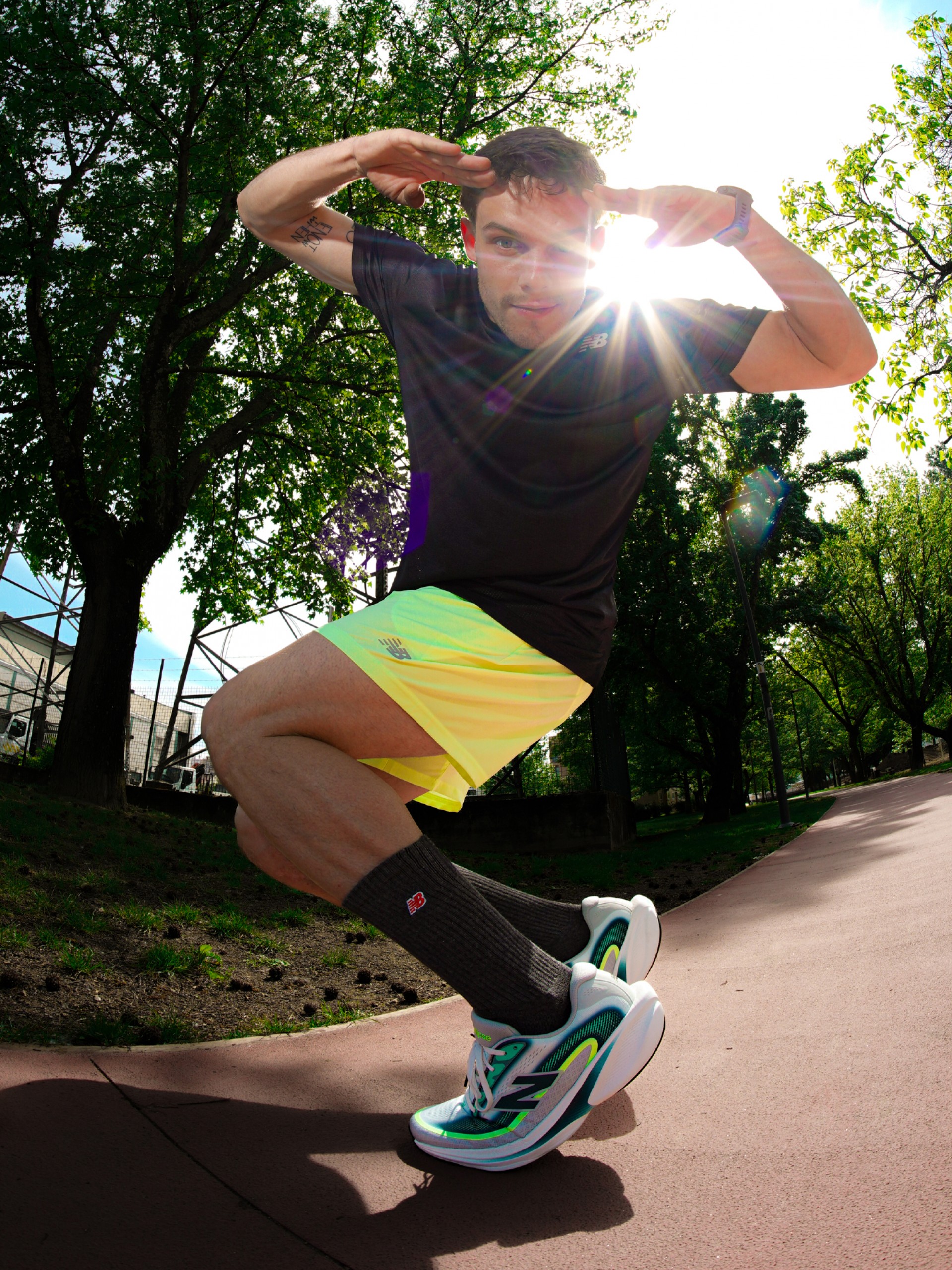 Zapatillas de Running New Balance Ellipse v1 Grises y Verdes Para Hombre