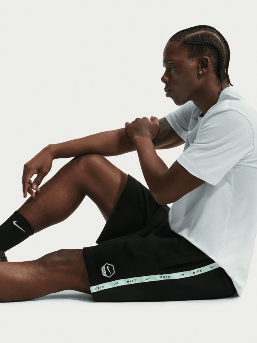 Nike Sportswear French Terry Black and Blue Shorts For Men