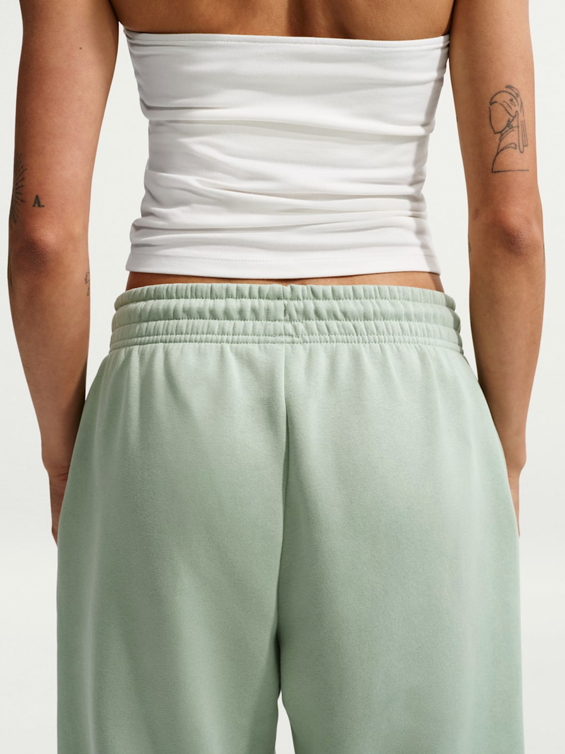 Pantalones Nike Sportswear Phoenix Fleece Oversized High Rise Verdes Para Mujer
