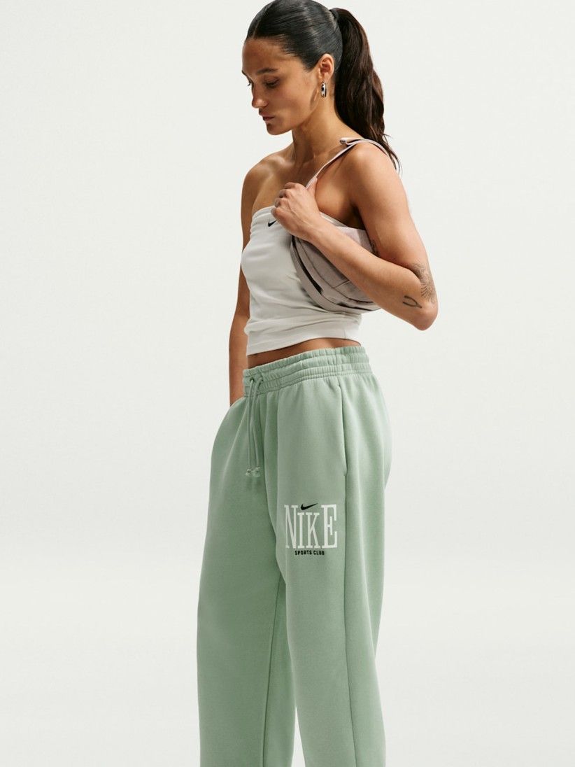 Cal�as Nike Sportswear Phoenix Fleece Oversized High Rise Verdes Para Mulher