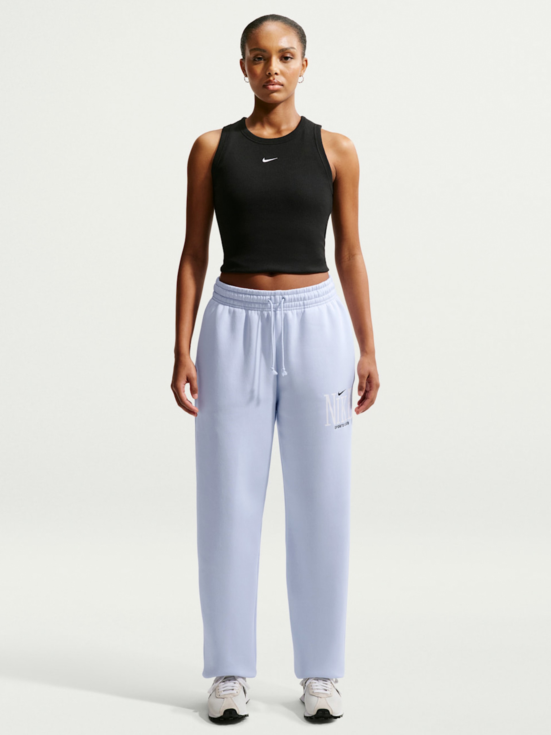 Calças Nike Sportswear Phoenix Fleece Oversized High Rise Azuis Para Mulher