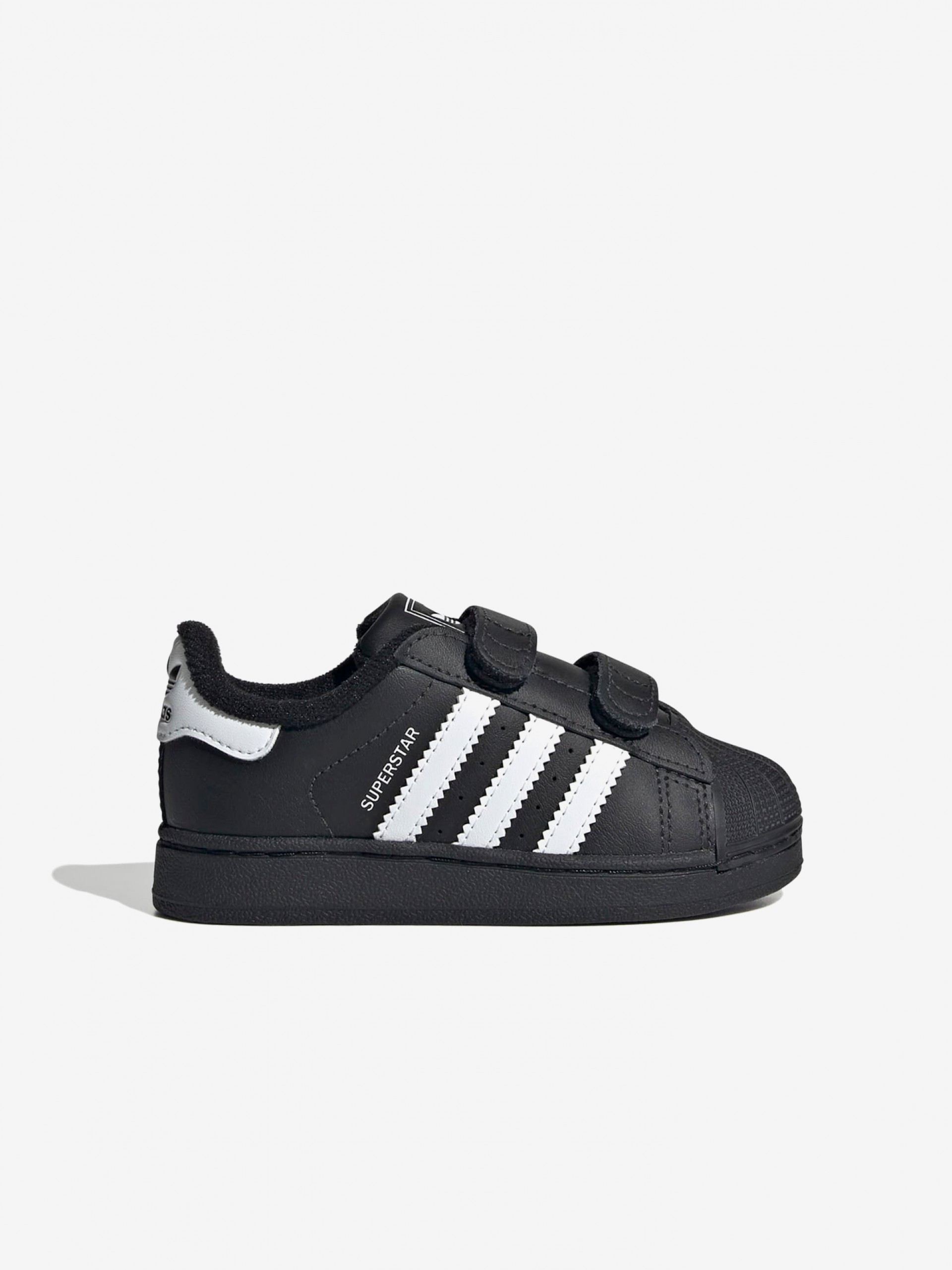 Sapatilhas Adidas Superstar II Comfort CF I Pretas e Brancas Com Velcro