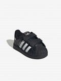 Sapatilhas Adidas Superstar II Comfort CF I Pretas e Brancas Com Velcro