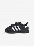 Sapatilhas Adidas Superstar II Comfort CF I Pretas e Brancas Com Velcro