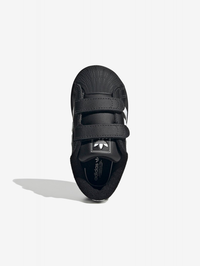 Sapatilhas Adidas Superstar II Comfort CF I Pretas e Brancas Com Velcro