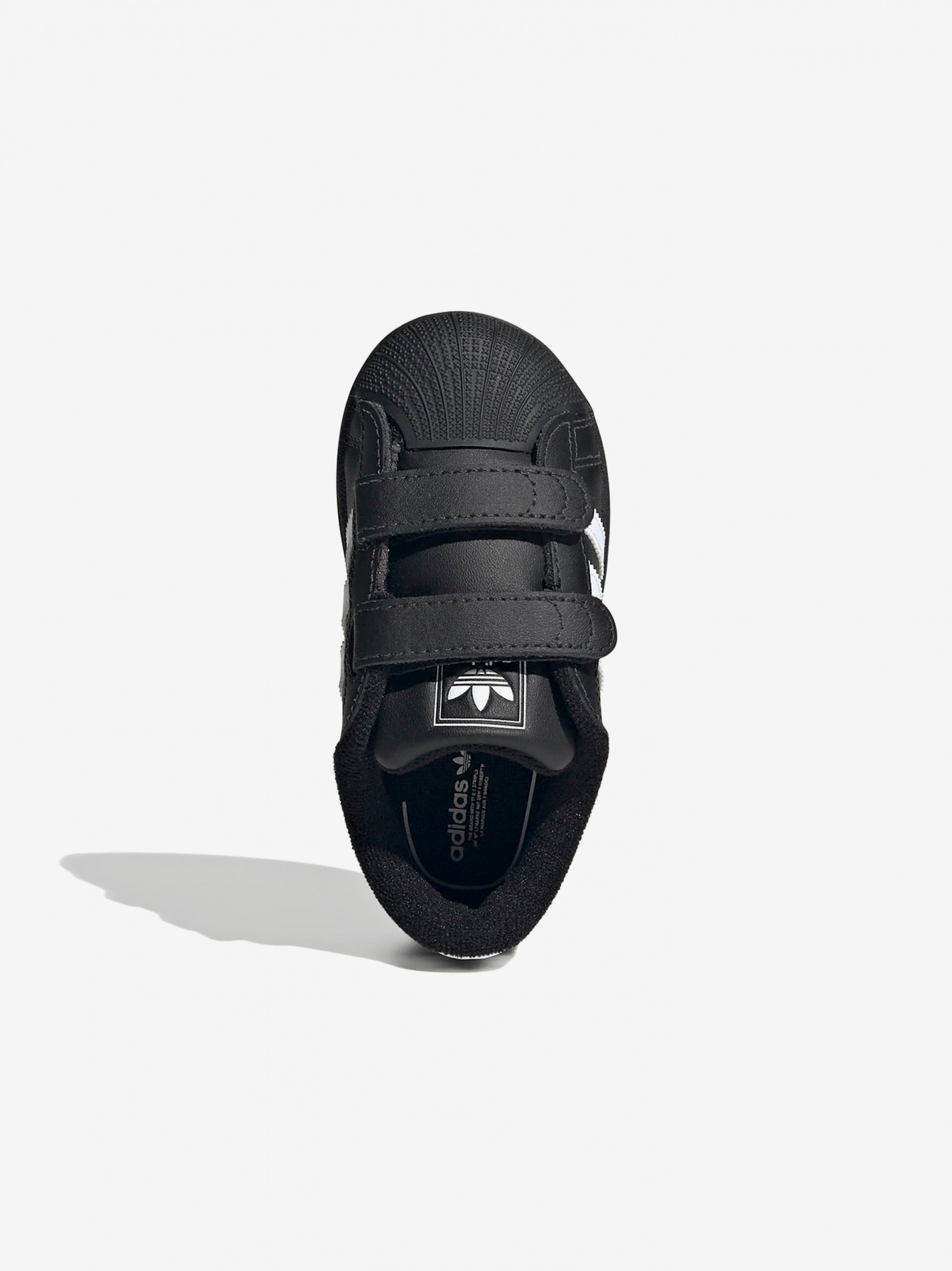 Sapatilhas Adidas Superstar II Comfort CF I Pretas e Brancas Com Velcro