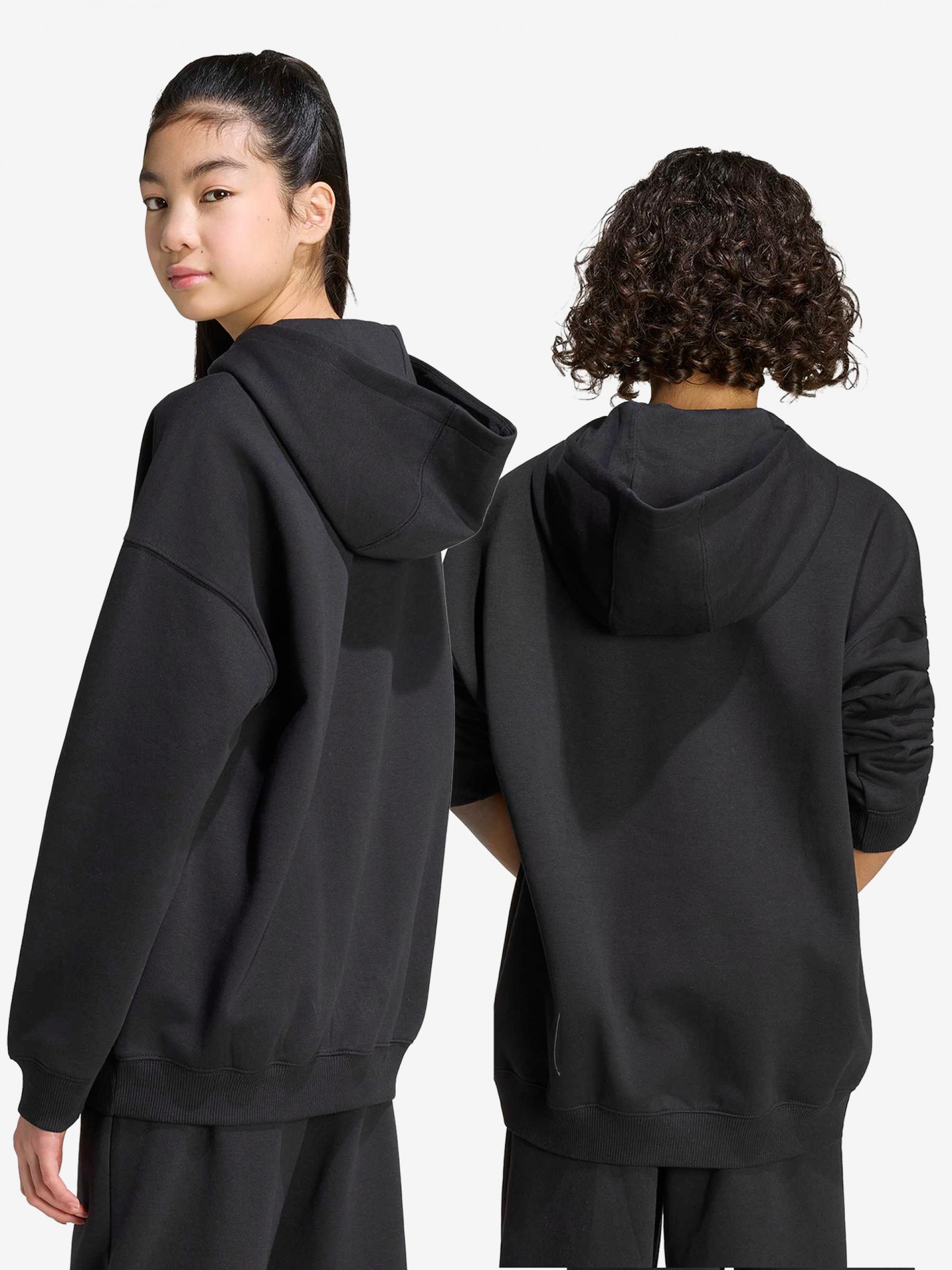 Sudadera con Capucha Adidas Oversized J Negra