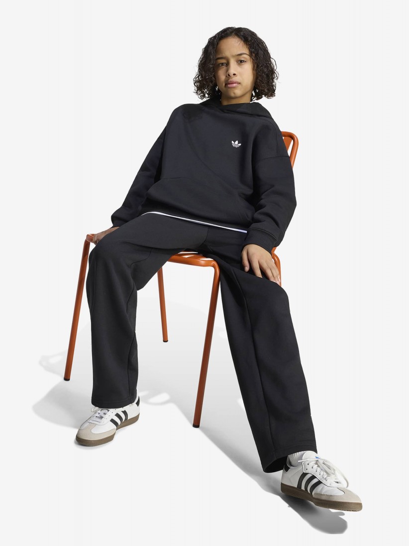 Sudadera con Capucha Adidas Oversized J Negra