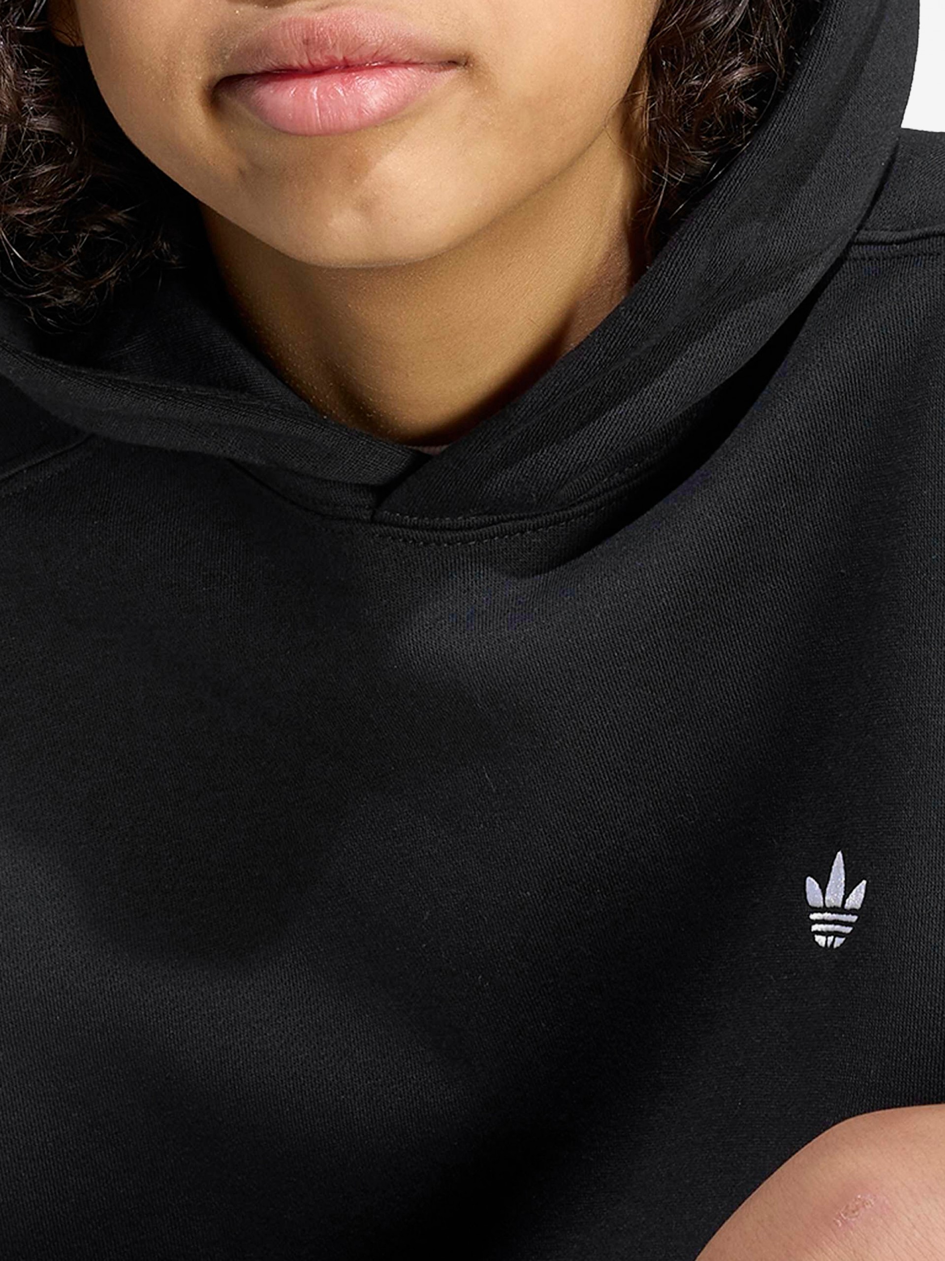 Sudadera con Capucha Adidas Oversized J Negra
