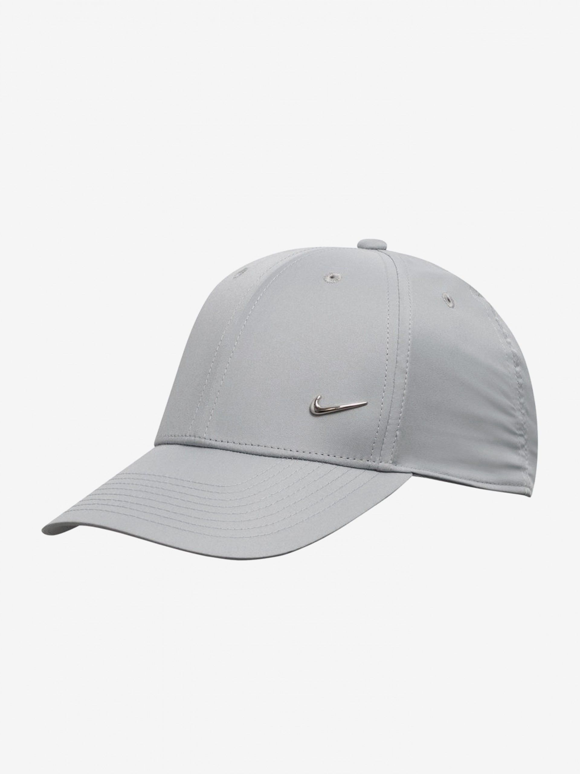 Nike Dri-FIT Club Structured Metal Swoosh Grey Cap