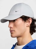 Nike Dri-FIT Club Structured Metal Swoosh Grey Cap