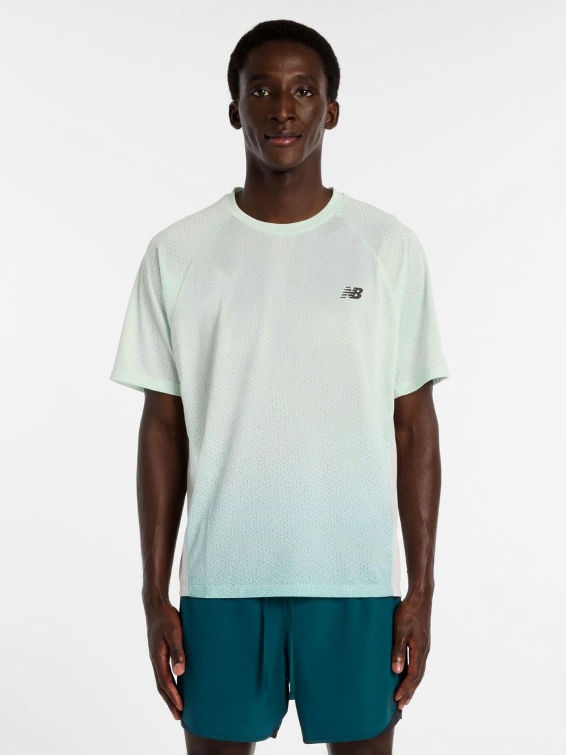 New Balance Viz-Tech Run Green Running T-shirt