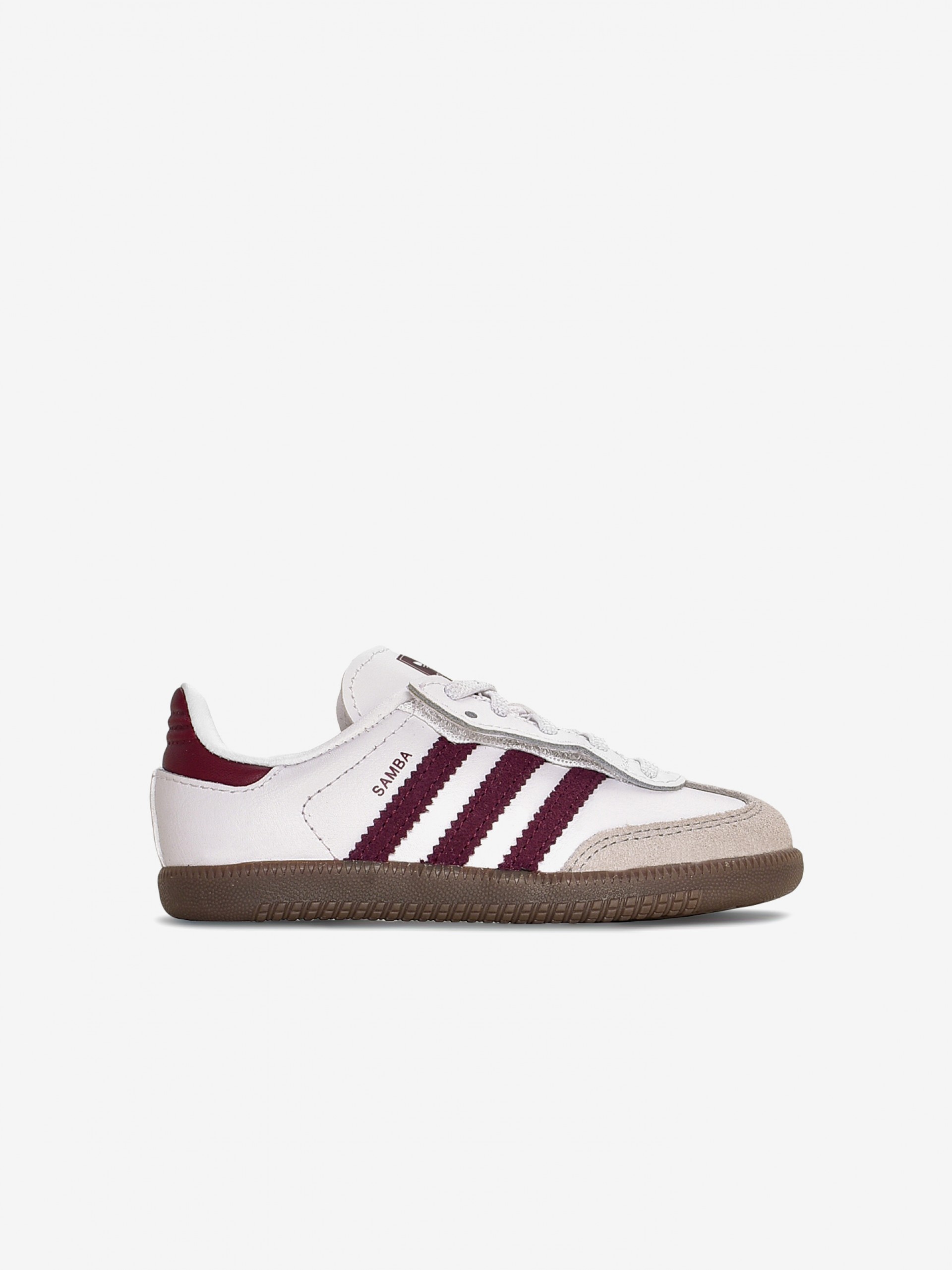 Adidas Samba OG CF EL I White and Burgundy Sneakers