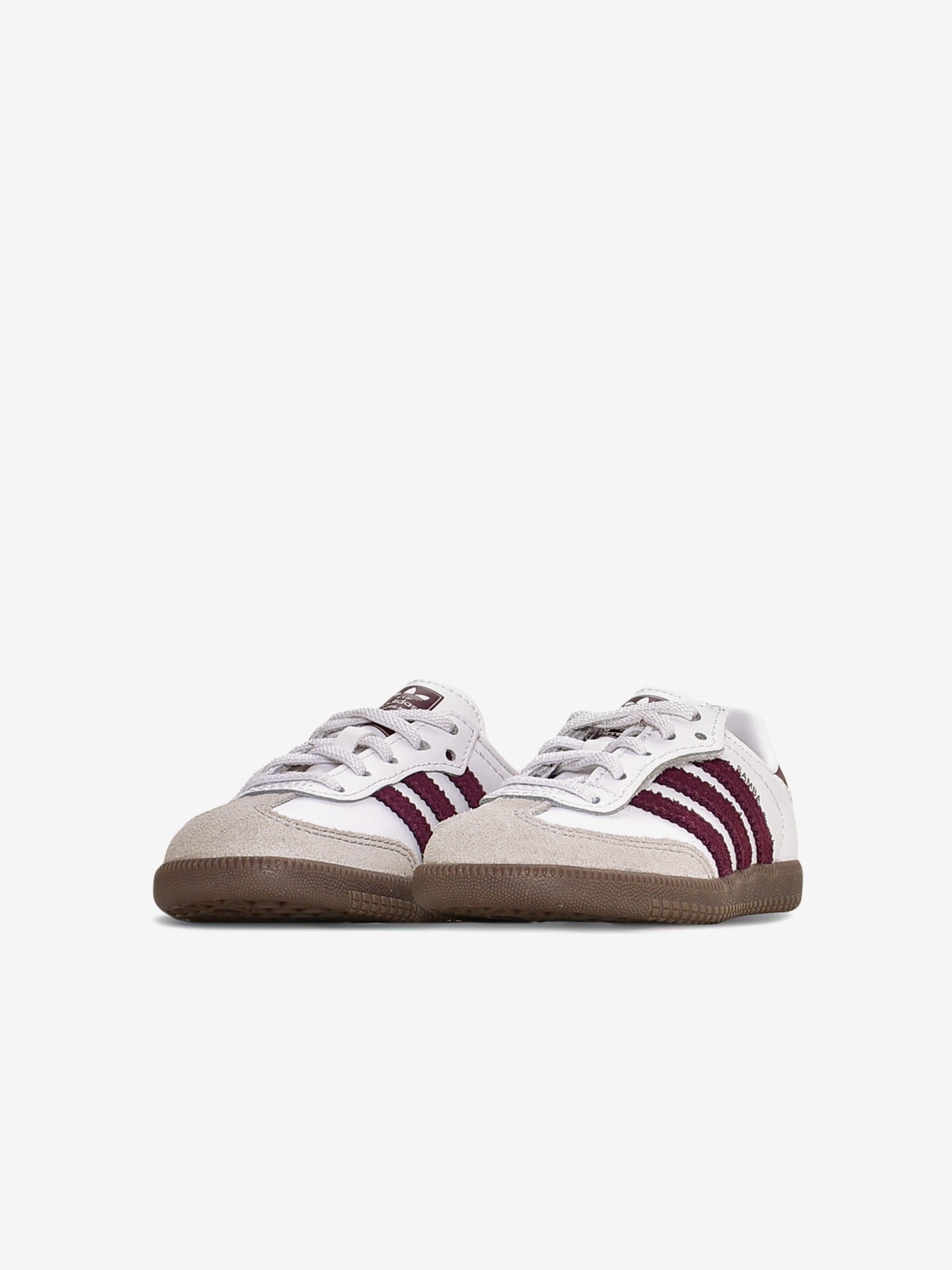 Adidas Samba OG CF EL I White and Burgundy Sneakers