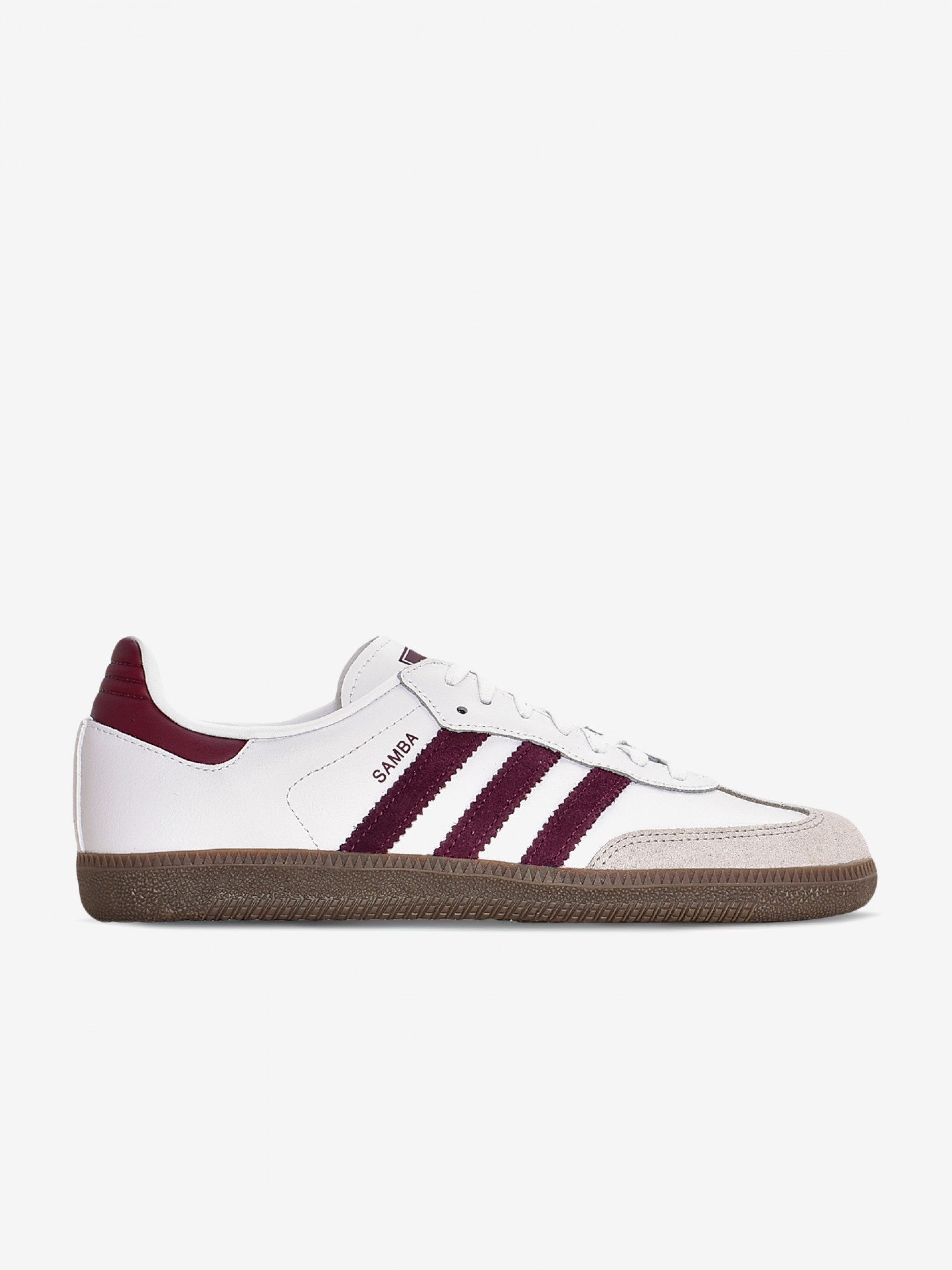 Zapatillas Adidas Samba OG J Blancas y Burdeos