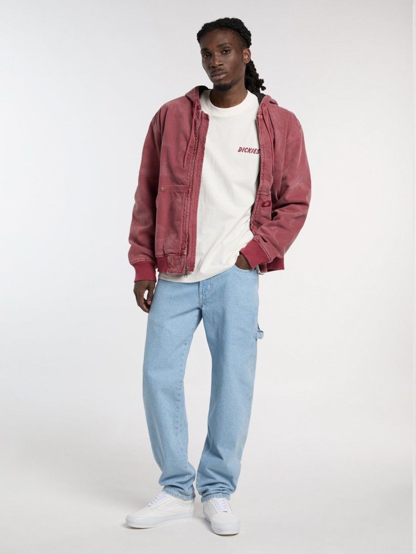 T-shirt Dickies Dry Ridge Lightweight Branca e Bordeaux