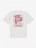 T-shirt Dickies Dry Ridge Lightweight Branca e Bordeaux