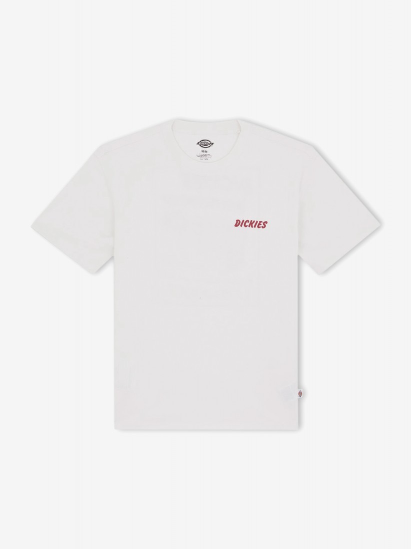 T-shirt Dickies Dry Ridge Lightweight Branca e Bordeaux