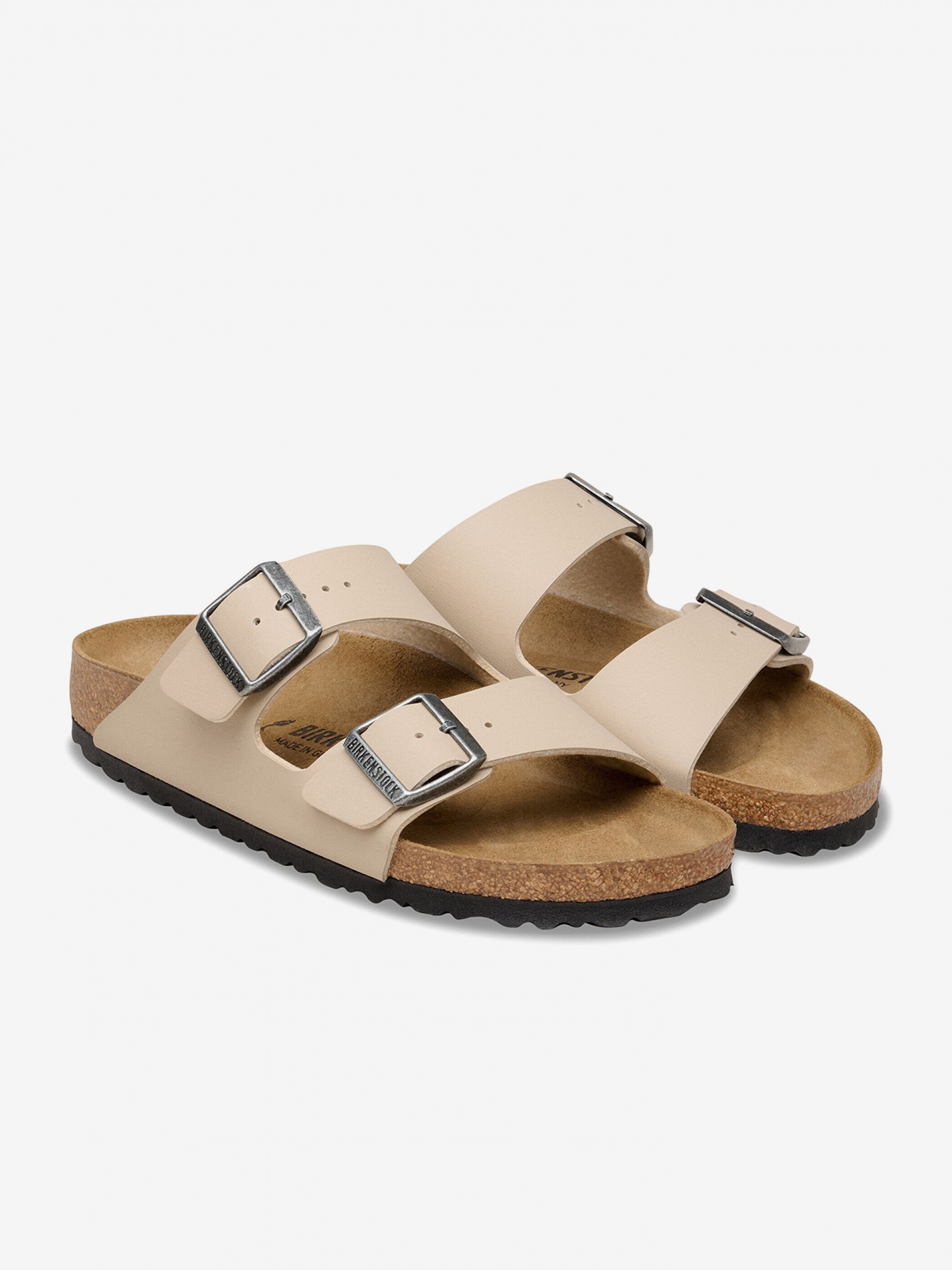 Birkenstock Arizona Birko-Flor Beige Slides