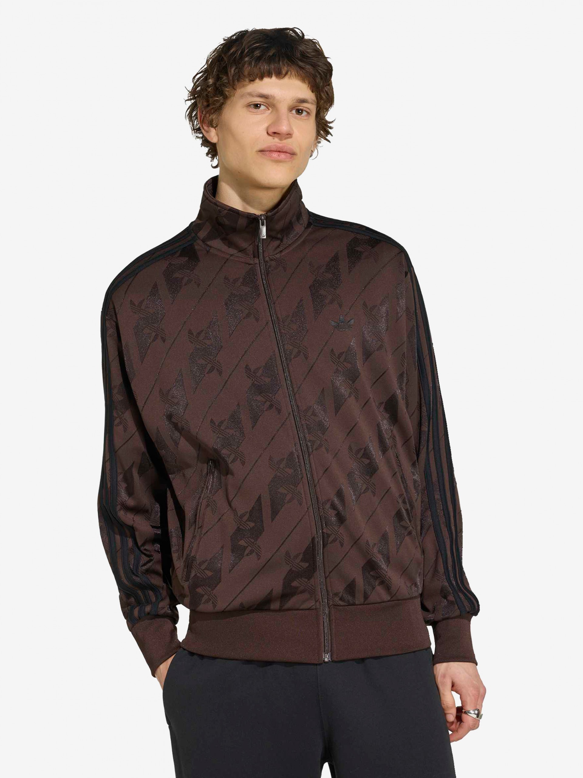 Adidas Monogram Firebird Brown Jacket