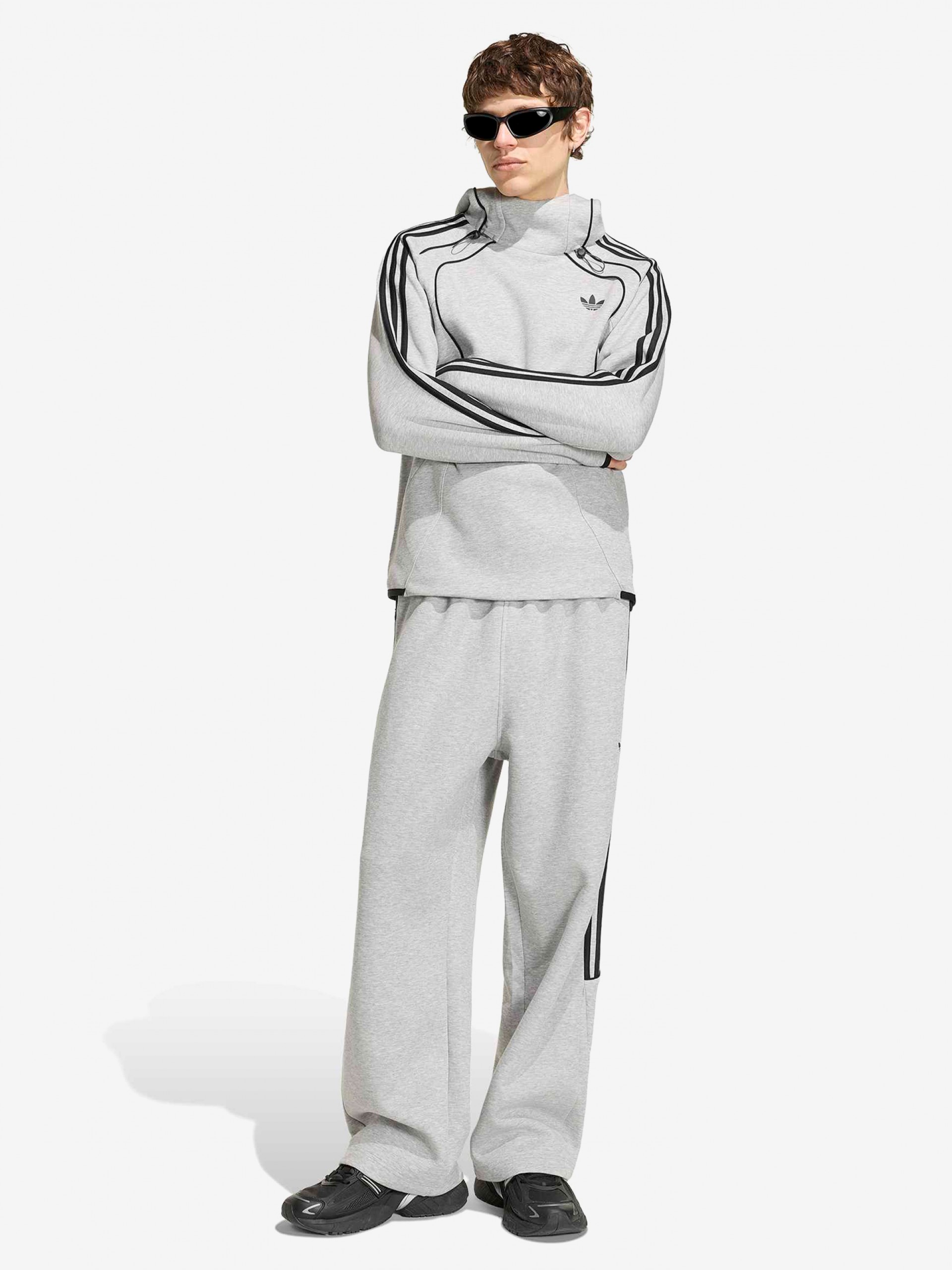 Camisola com Capuz Adidas Spacer Teamgeist 26 Cinzenta