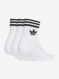 Meias de Cano Baixo Adidas 3-Stripes Brancas (3 Pares) Meias de Cano Baixo Adidas 3-Stripes Brancas (3 Pares)