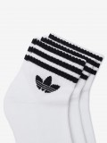 Meias de Cano Baixo Adidas 3-Stripes Brancas (3 Pares) Meias de Cano Baixo Adidas 3-Stripes Brancas (3 Pares)