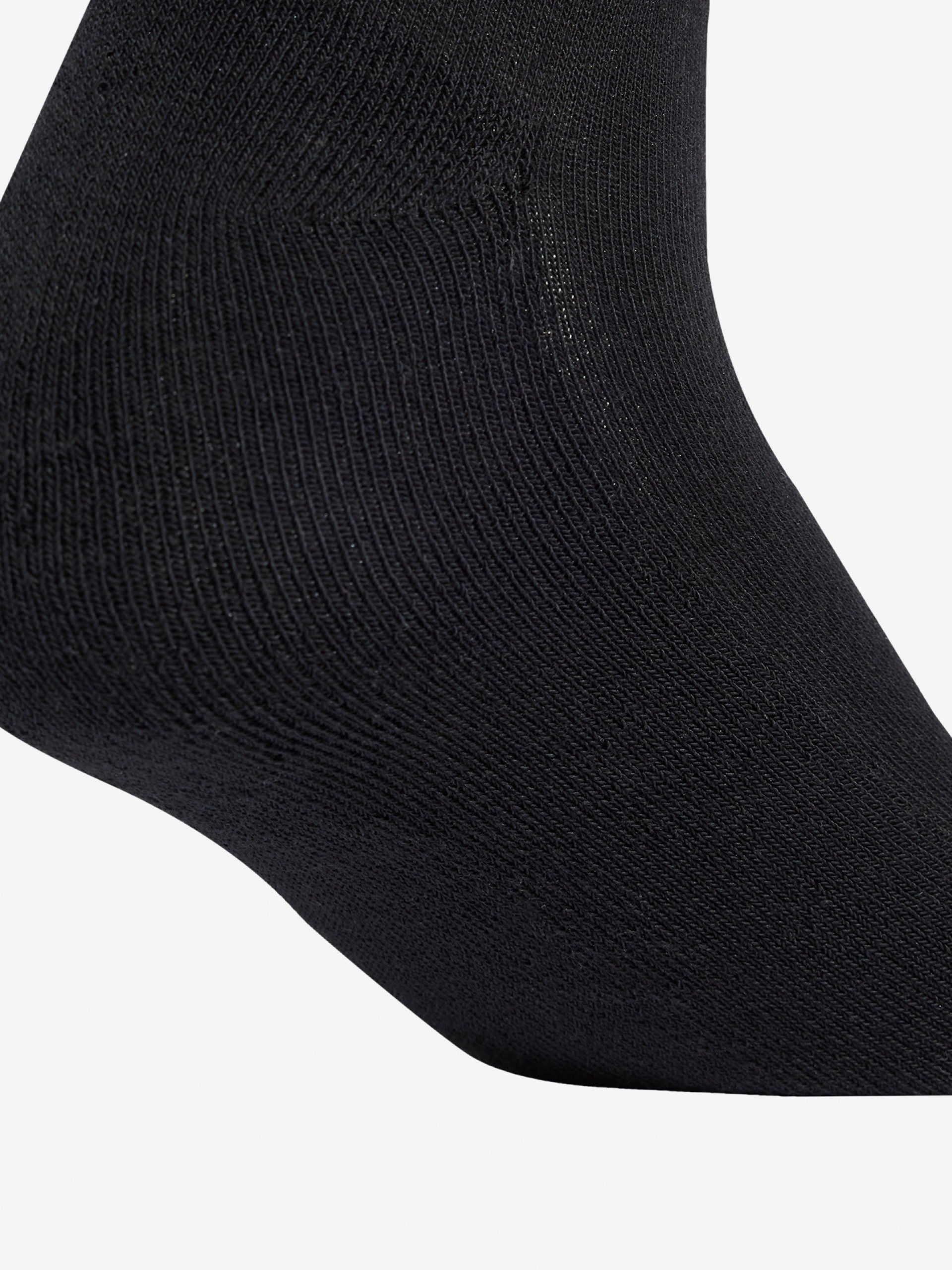 Meias de Cano Baixo Adidas 3-Stripes Pretas (3 Pares)