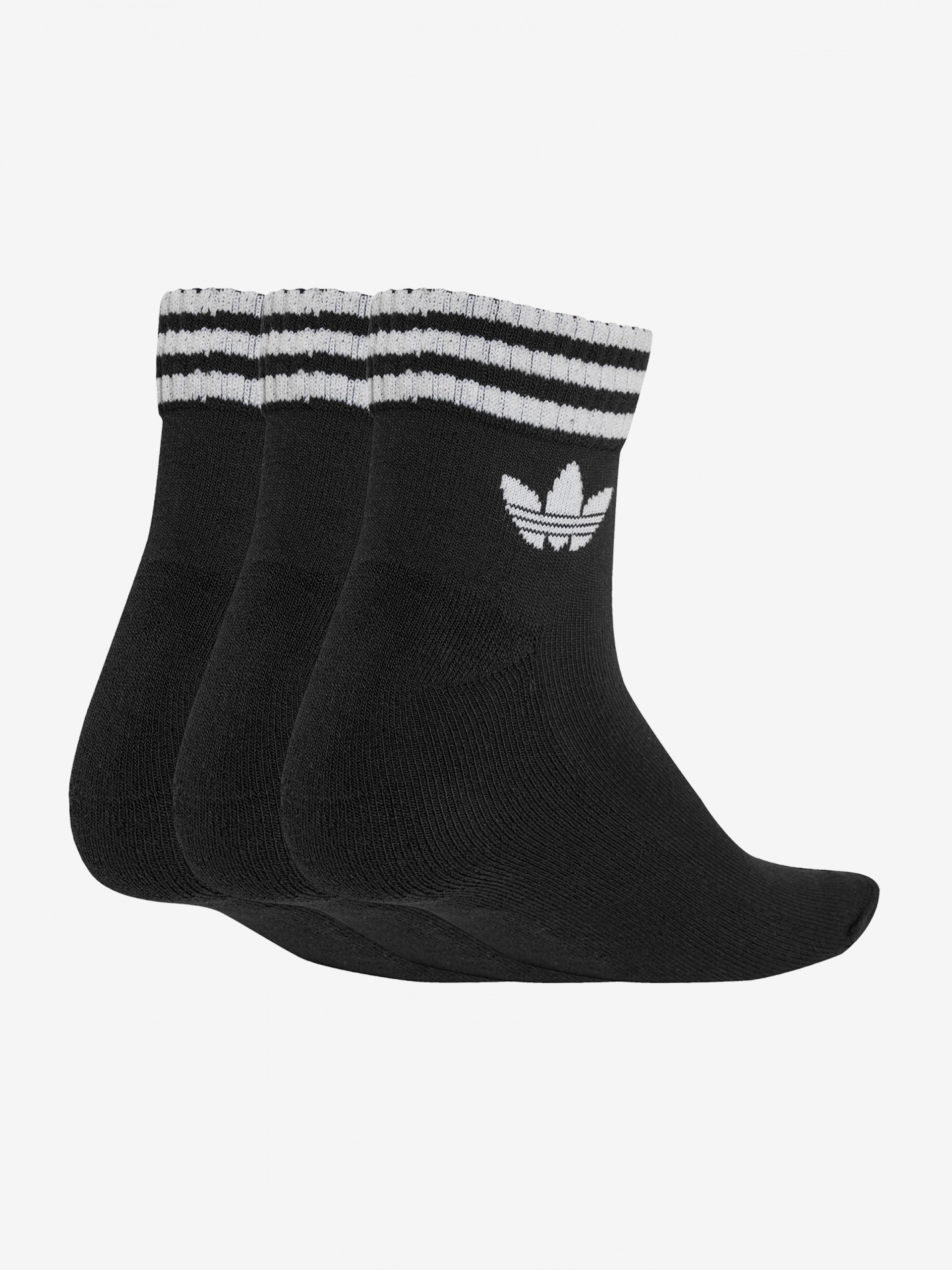 Calcetines Tobilleros Adidas 3-Stripes Negros (3 Pares)