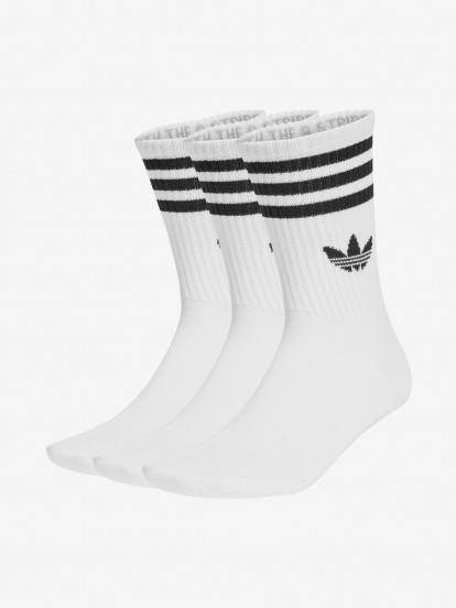 Calcetines Cl�sicos Adidas 3-Stripes Blancos (3 Pares)