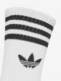 Meias de Cano Médio Adidas 3-Stripes Brancas (3 Pares) Meias de Cano Médio Adidas 3-Stripes Brancas (3 Pares)