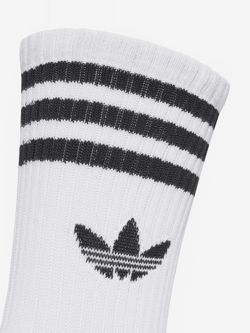 Calcetines Clásicos Adidas 3-Stripes Blancos (3 Pares) Calcetines Clásicos Adidas 3-Stripes Blancos (3 Pares)