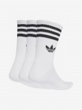 Calcetines Clásicos Adidas 3-Stripes Blancos (3 Pares) Calcetines Clásicos Adidas 3-Stripes Blancos (3 Pares)