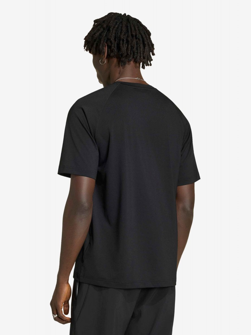 T-shirt Adidas Tech Trefoil Essentials Poli�ster Preta