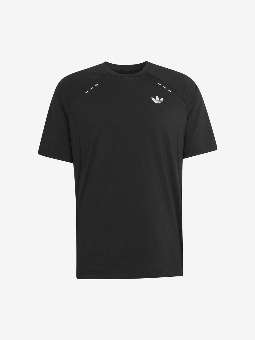 T-shirt Adidas Tech Trefoil Essentials Poli�ster Preta