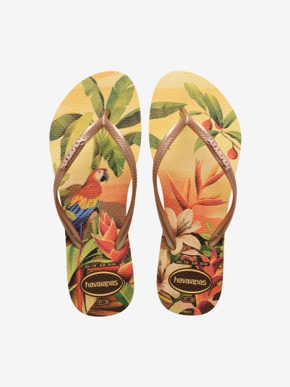 Havaianas Slim Tropical Yellow Flip Flops