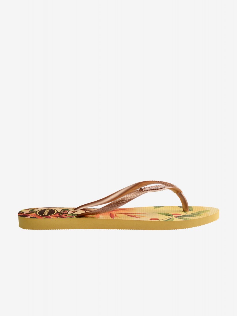 Chinelos Havaianas Slim Tropical Amarelos